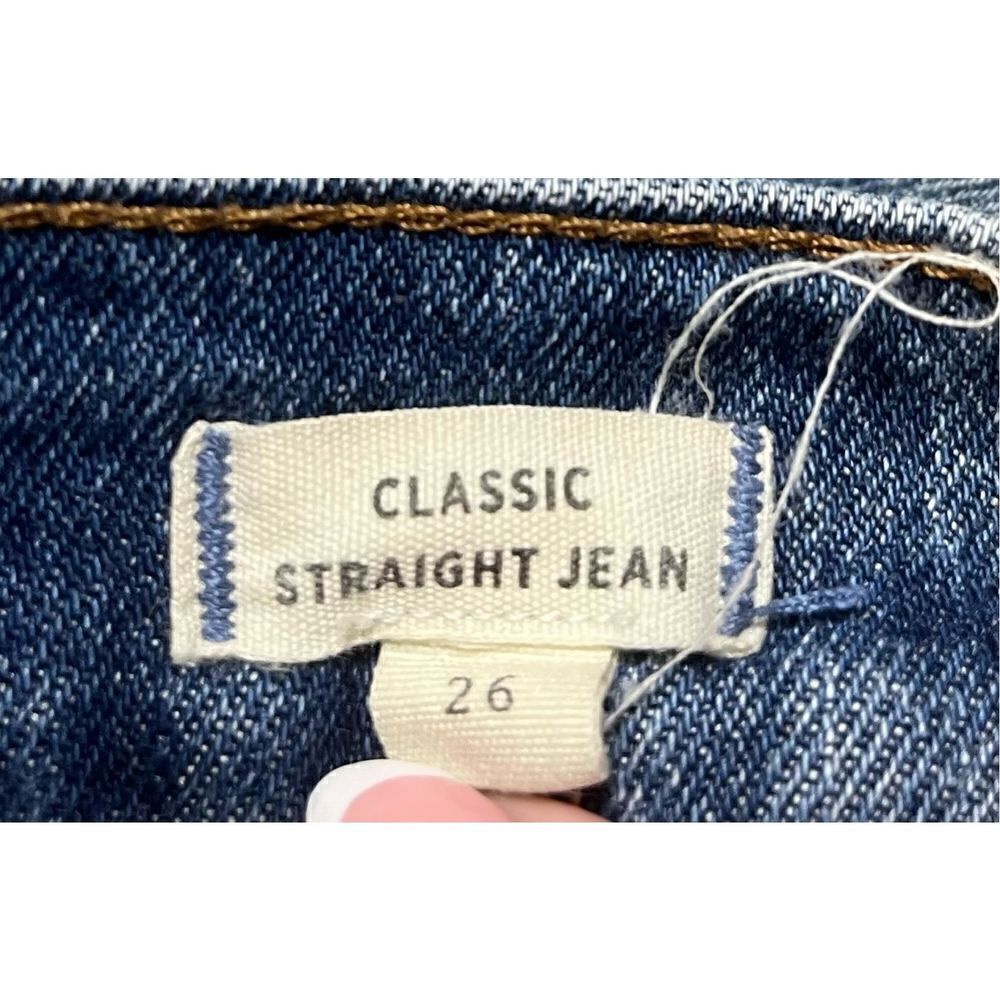 Madewell Women’s Size 26 Classic Straight Jeans Blue Denim Medium Wash Stretch - Picture 8 of 13